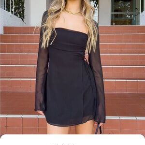Beginning Boutique Black Long Sleeve Mini dress
